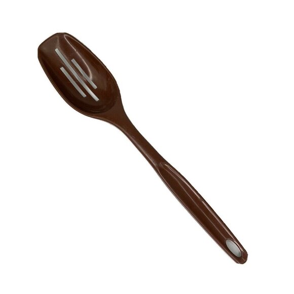 Foley Slotted Spoon Nylon Plastic Cooking Utensil Chocolate Brown Vintage - Picture 1 of 3